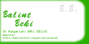 balint beki business card